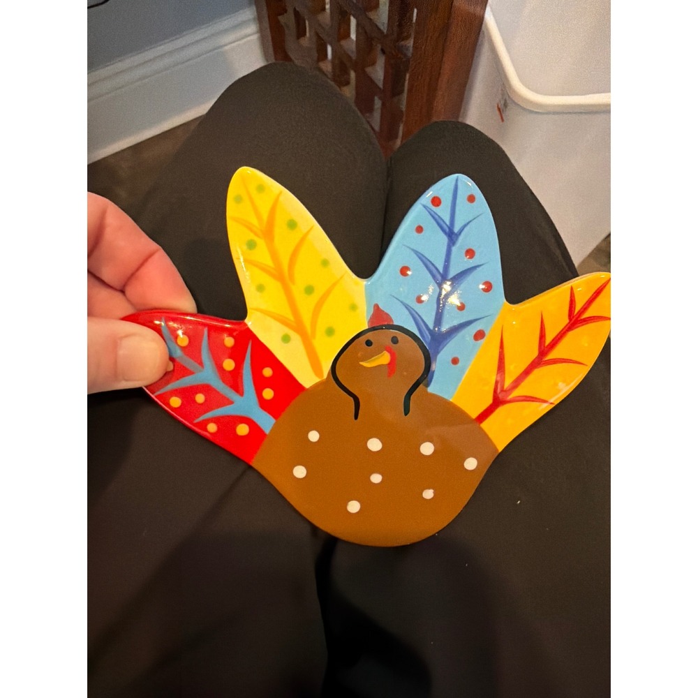 Coton Colors Happy Everything Turkey Mini Attachment Thanksgiving Decor Ceramic